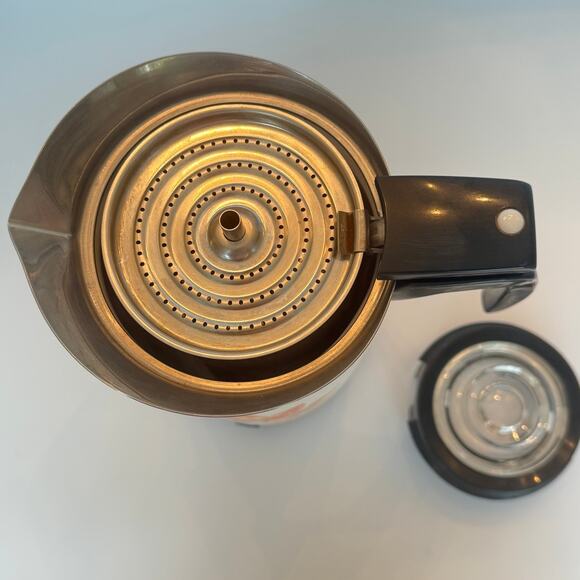 Vintage '71-'72 Corning Ware Tropic Summer 10 Cup Percolator Missing Cord - Picture 10 of 14